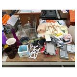 Vases, placemats, file box, misc