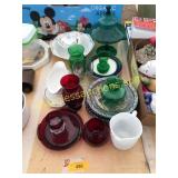 Vases, plates, pitcher, misc