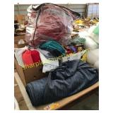 Queen bed sham, bolts of fabric