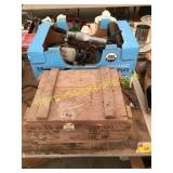 Wood crate, Bosch/B&D/Skil/DeWalt sanders/misc