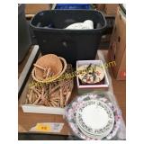 Clothespins, dishes, misc