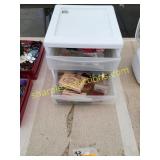 Organizer w/stamping items, misc