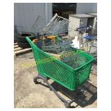 Shopping cart w/metal racks