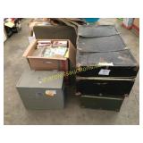 Trunks, Hercules lock box, books