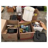 Table lamp, Magnavox tv, household items