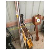 Projector screen, golf bag/clubs