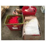 Ext cord, xmas decorations, household items