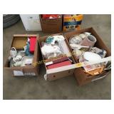 Longaberger basket, table lamp, household items