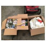 Scarves, glasses, plates, bowls