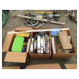 Baking pans, toys, xmas items, misc