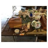 Vases, telephone, shoe valet, misc