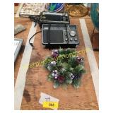 Panasonic radios, wreath