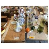 Stein, vase, knick knacks