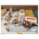 Admiral radio, flatware, misc