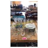 Plates, stemware, misc