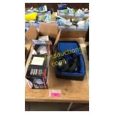 Panasonic headphones, CD cases, speakers, misc