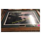 Framed wildlife print, Kim Norlien, signed,