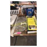 Jump box, lamp stand, shower rack