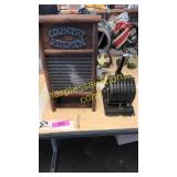 Country kitchen cabinet, vintage check writer