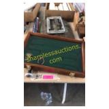 Knife case, copper boiler top only, bat, misc