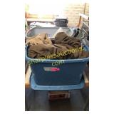 Blanket, plastic totes