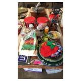 Coca-Cola tins, plates, household