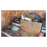 Shoes, toys, glassware, misc