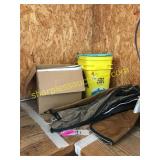 Gun cases, Tidy Cats litter, misc