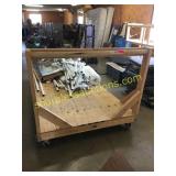 Large wood wheeled cart