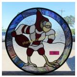 Copper foil stained glass window.