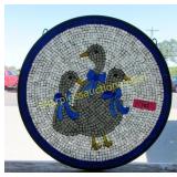 Copper foil stained glass window