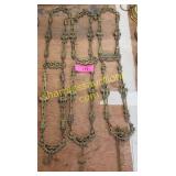 3 Fancy brass hanging lamp chains or plant