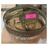 Collection of vintage lamp parts