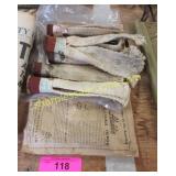 Collection of antique kerosene lamp wicks