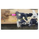 Vintage flag pole with eagle