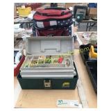 Cooler, tackle box full of tackle