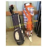 Golf bag w/clubs, golf bag