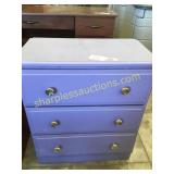 Purple chest of drawer