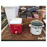 Crock pot, beverage cooler, kitchenware