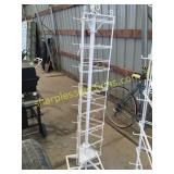 Upright rotating metal display rack