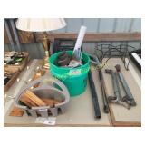 Table lamp, hardware, wall hook, misc