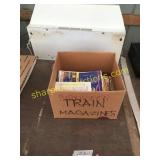 Range hood, train magazines