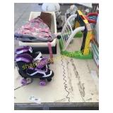 Roller skates, size 5-8, misc
