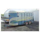 16 ft Bumper Hitch Livestock Trailer