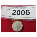 High grade 1937 mercury dime.