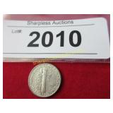 Unciculated 1944 mercury dime.