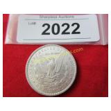 Uncirculated 1896 Morgan silver dollar