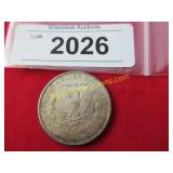 Uncirculated 1897 S Morgan silver dollar with