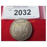 Uncirculated 1898 Morgan silver dollar with