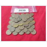 Bag of wheat pennies.